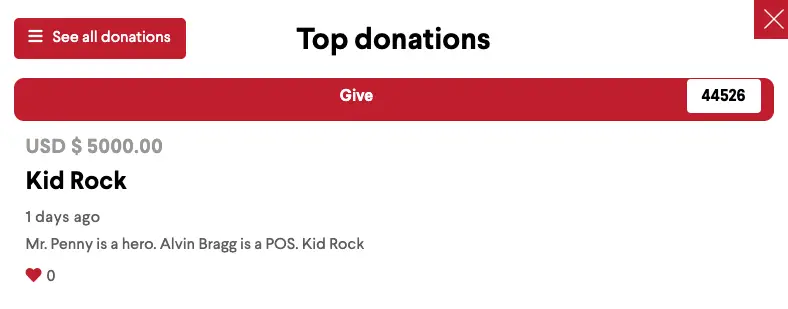 Kid Rock donate