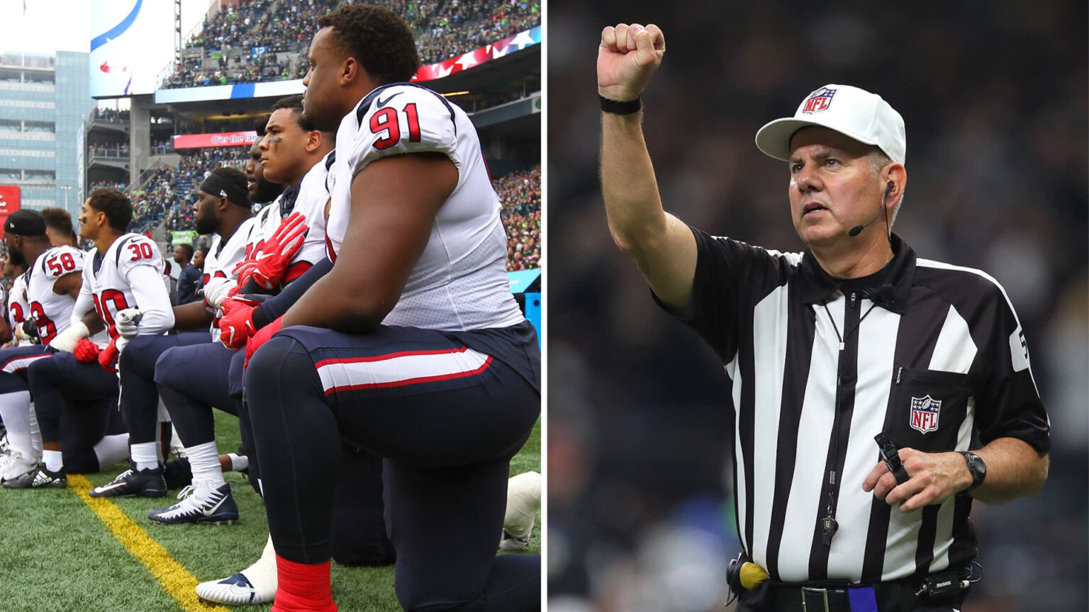 Breaking: NFL Referees Eject 4 NFL Players For Kneeling During National ...