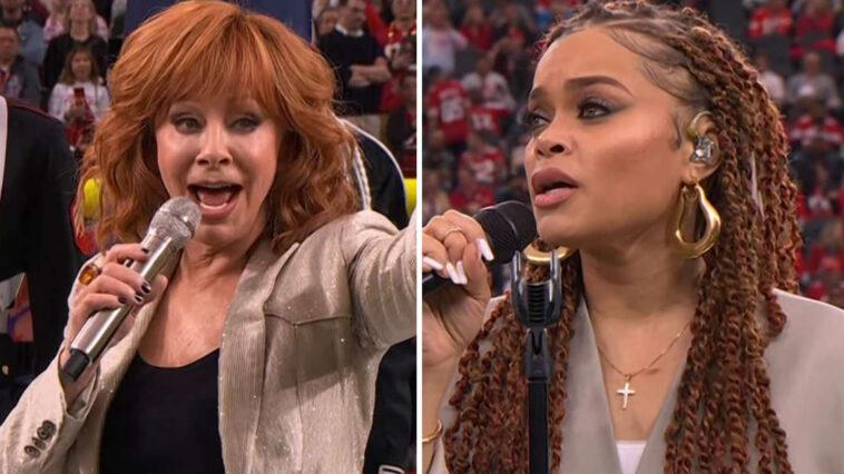 Reba McEntire National Anthem And Andra Day