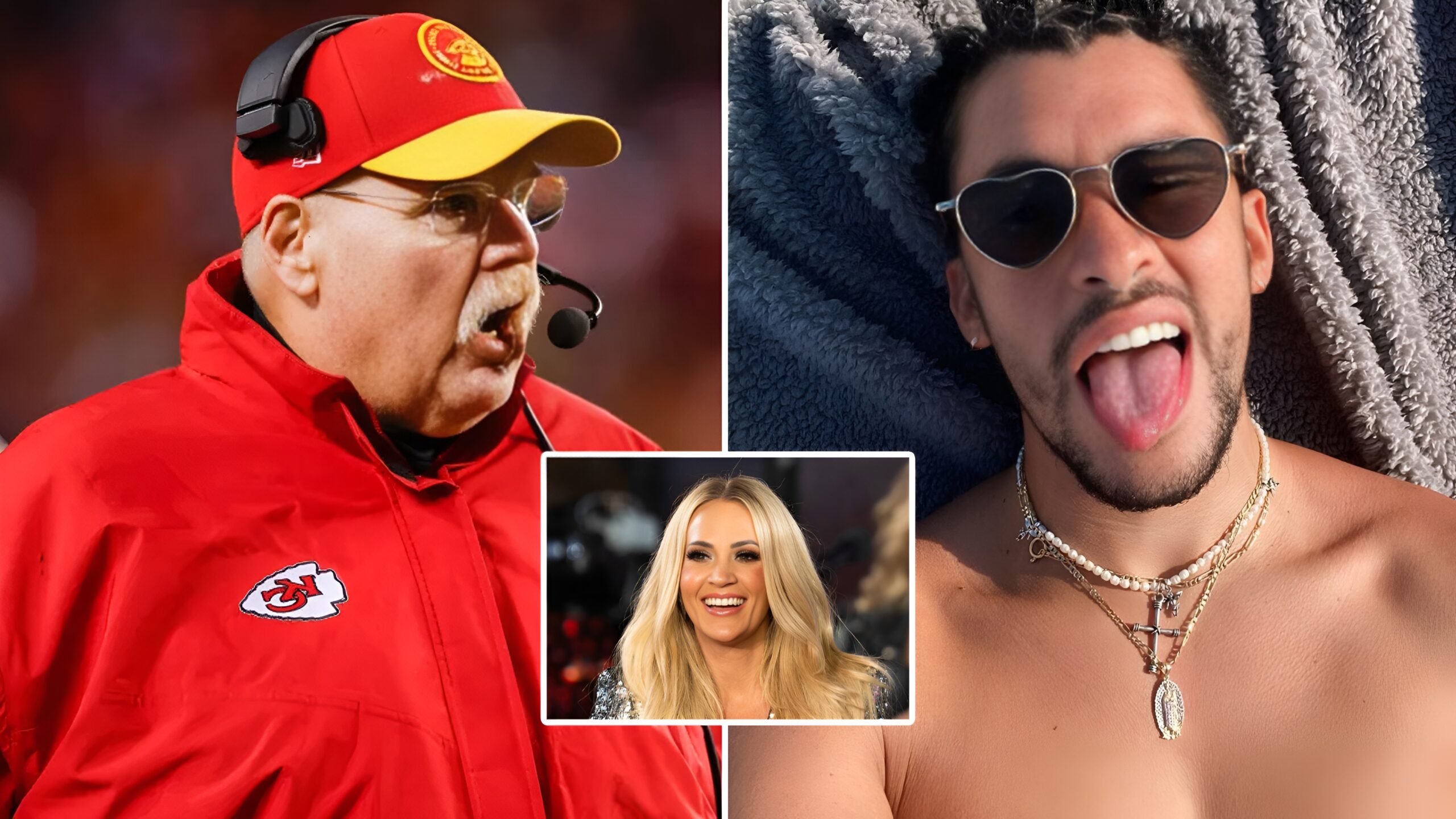 Andy Reid Carrie Underwood Bad Bunny