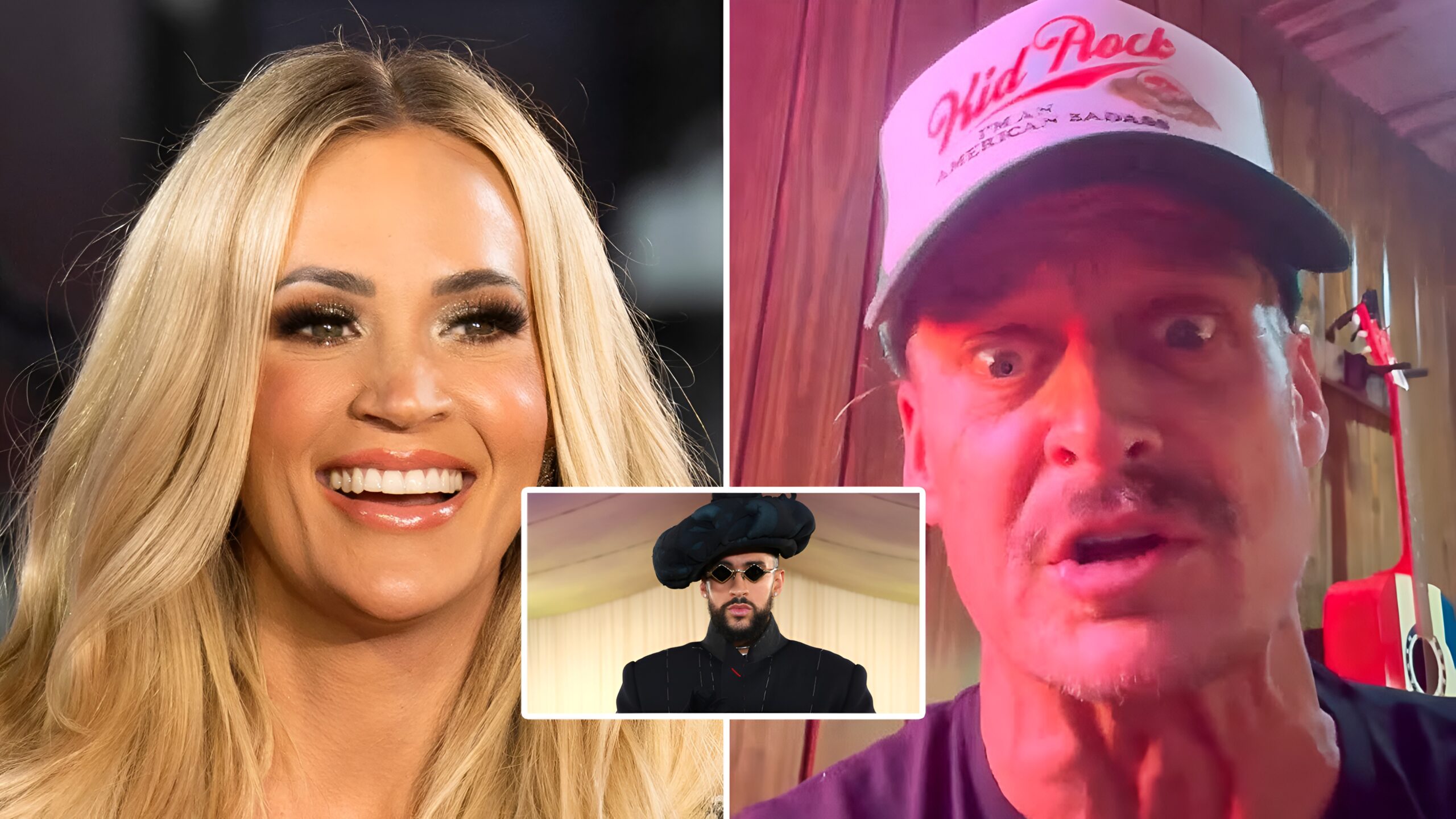 Bad Bunny Carrie Underwood Kid Rock
