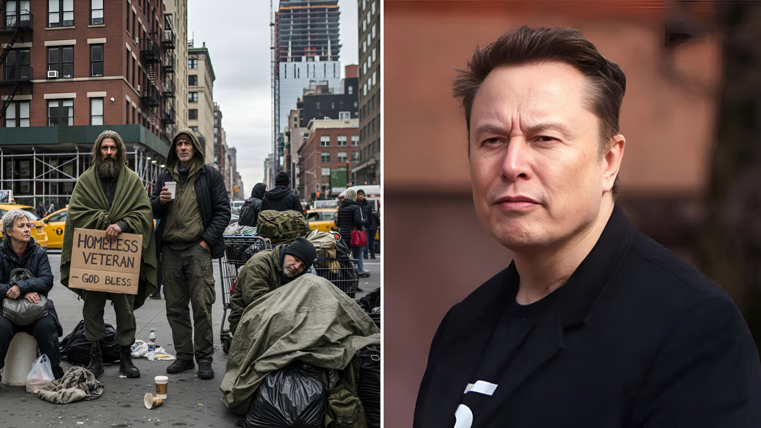 Elon Musk Homeless Veteran