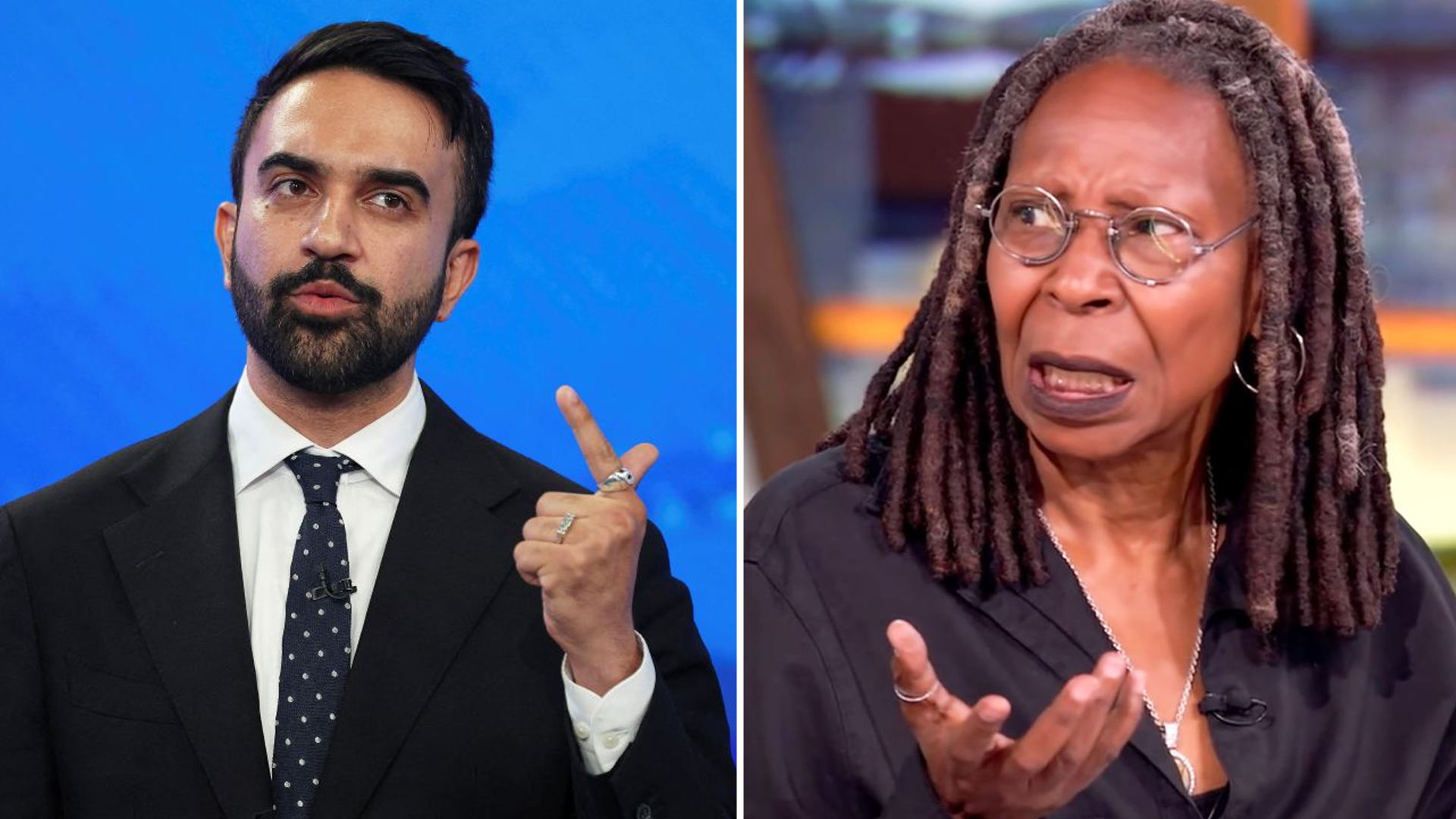 Zohran and Whoopi Goldberg