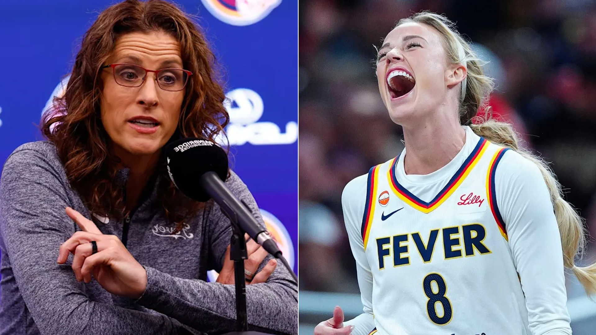 Stephanie White and Sophie Cunningham Coaches