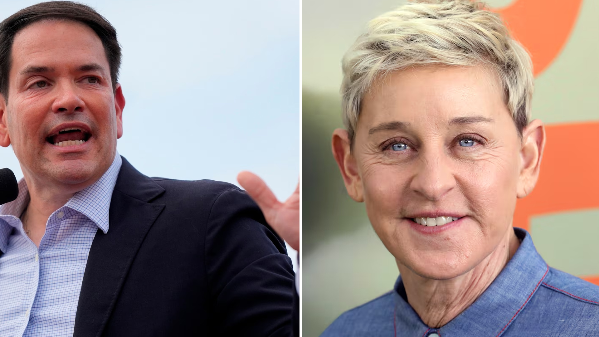 Marco Rubio and Ellen DeGeneres